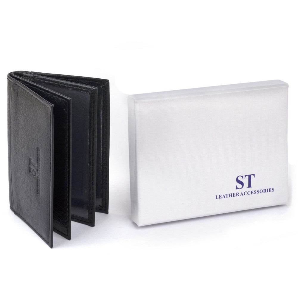Визитница-книжка ST Leather 19213 Черная Киев - изображение 9