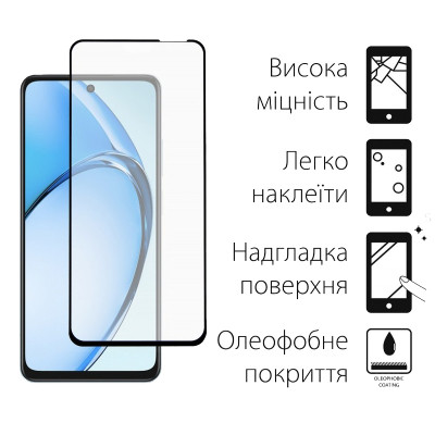 Стекло защитное Dengos Full Glue OPPO A20 Black (TGFG-404) Винница - изображение 2