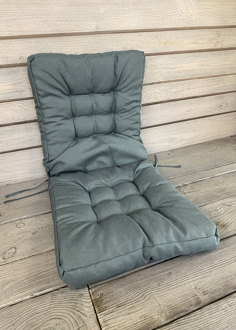 Подушка для стільців (50x120х8 см) подвійна Decorator Sawana колір сіро-блакитний 84-165 Київ - фото 3