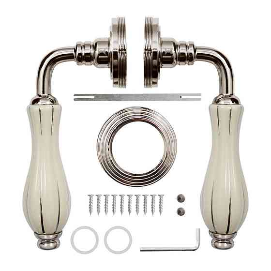 Ручка Fimet 148-269 F21 Lady никель/слон.есткая/серебро. полоска R ф/з Киев