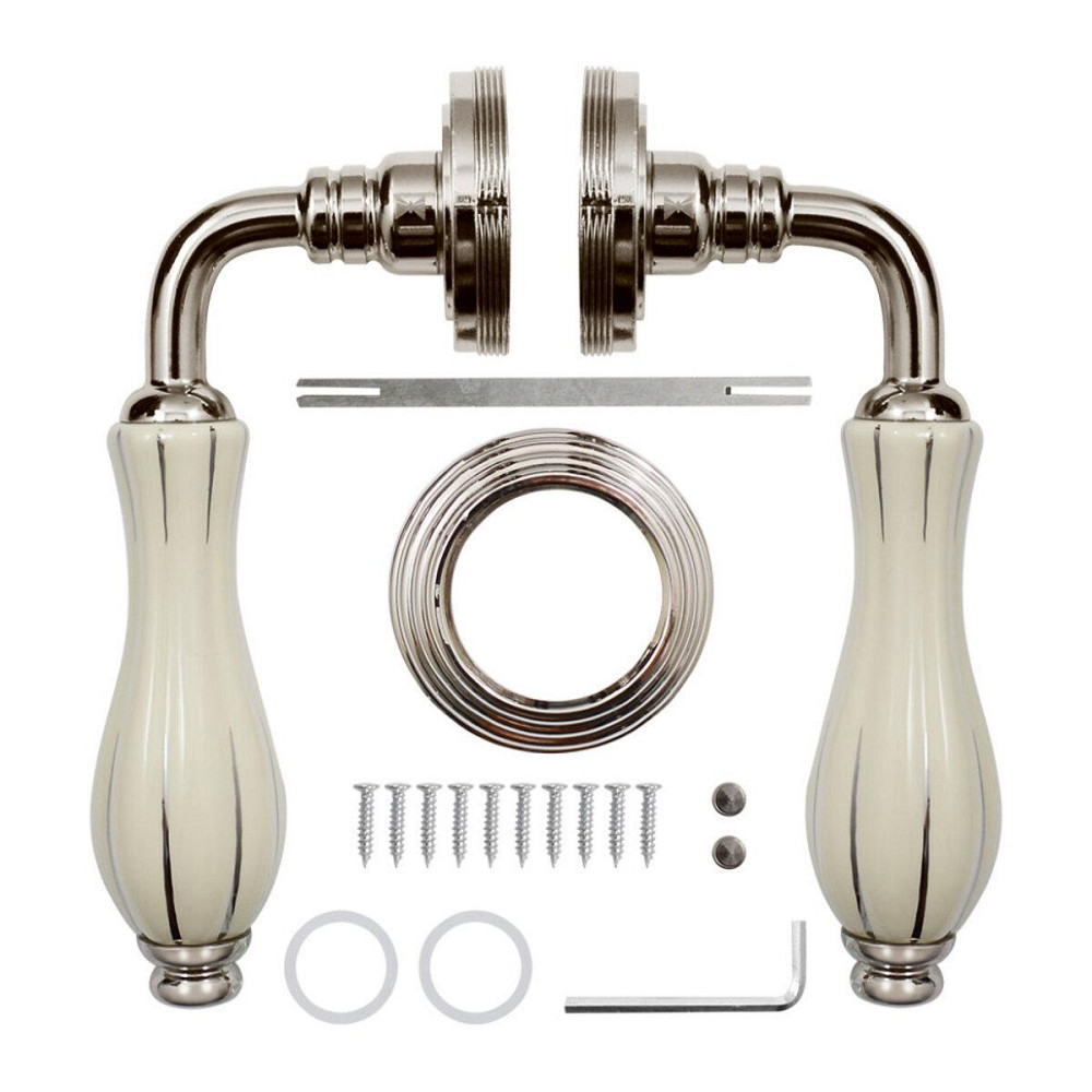 Ручка Fimet 148-269 F21 Lady никель/слон.есткая/серебро. полоска R ф/з Киев - изображение 2