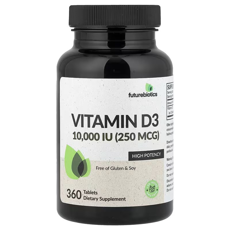 Vitamin D3, 250 mcg (10,000 IU), 360 Tablets Луцьк - фото 1