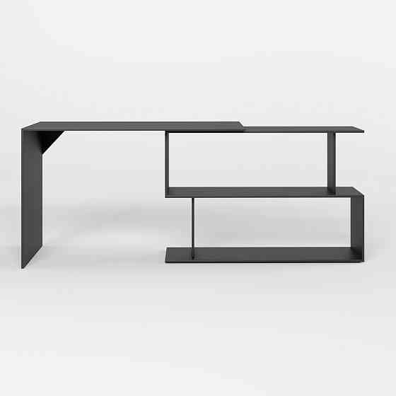 Стіл комп'ютерний поворотний з полицями М-ЗОН Джеко 1200 Антрацит (MZN-031033) Львів