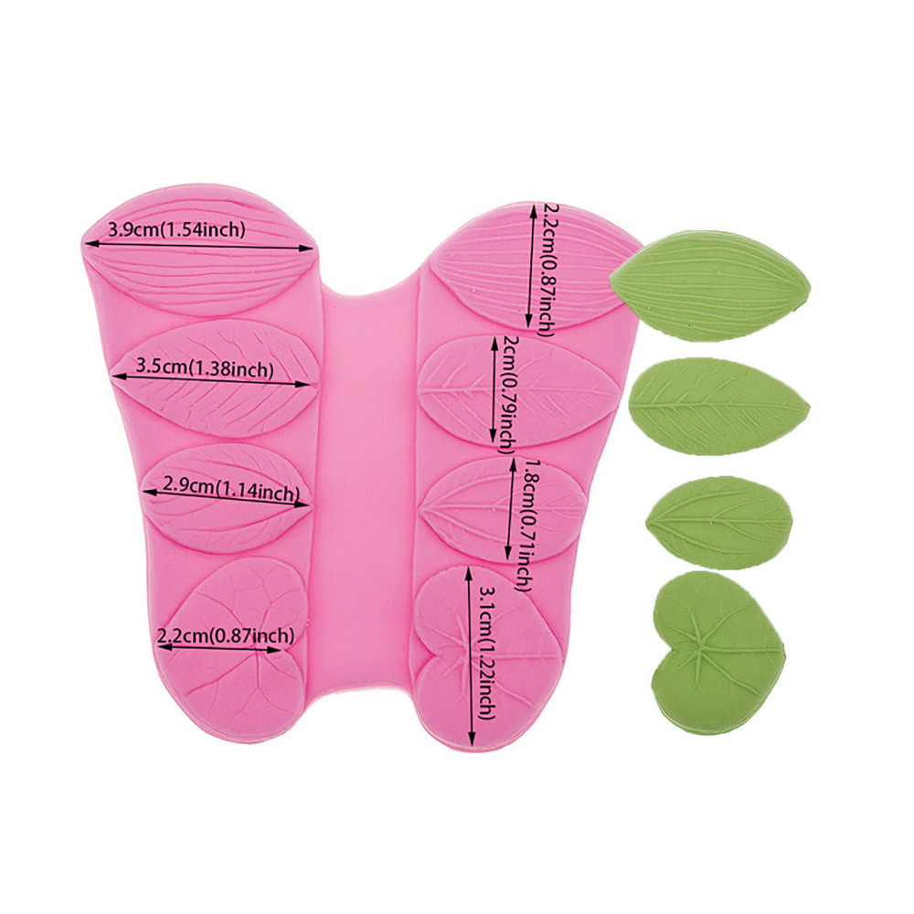 Молд силиконовый Листья 10 на 10 см розовый Киев - изображение 2