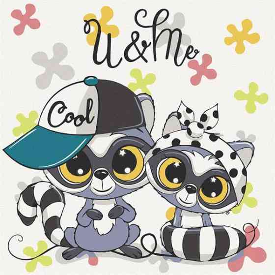 Картина по номерам ArtCraft Крутые еноты 30х30 см (15535-AC) Харьков