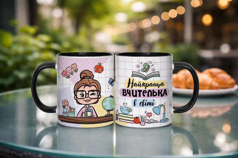 Чашка для учительницы «Лучшая учительница в мире» 330 мл | Подарок учителю Одесса - изображение 2
