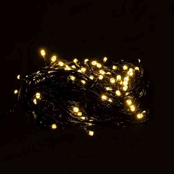 Новорічна гірлянда кімнатна нитка 14 м 160 LED чорний провід Жовтий W160LED16MBY Київ
