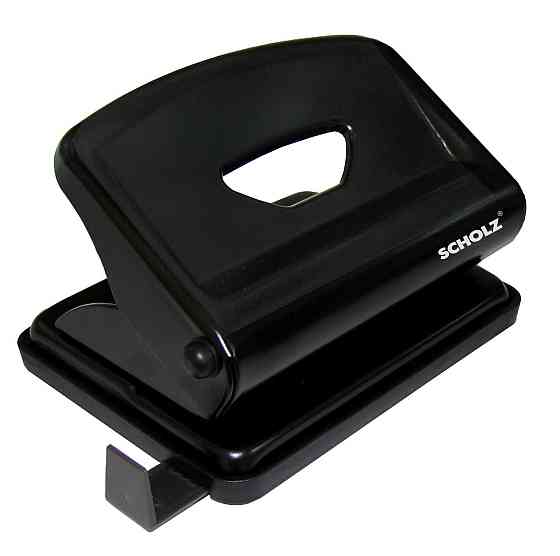 Діркопробивач металевий 16 арк. "Scholz" з лінійкою 8 см. чорний, 4317-09SCH, шт Київ