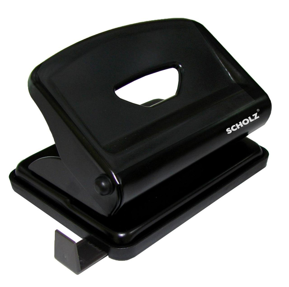 Діркопробивач металевий 16 арк. "Scholz" з лінійкою 8 см. чорний, 4317-09SCH, шт Київ - фото 1