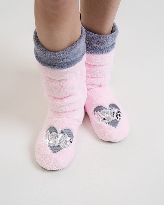 Женские Сапожки для дома - Розовый+Серый Nicoletta 502-2 37-38 Киев - изображение 5