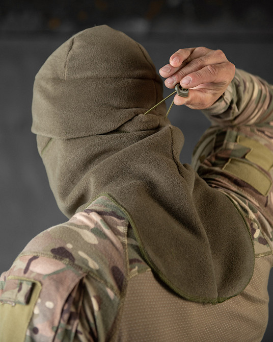 Шапка и баф флисовый закрытое горло Одесса - изображение 6