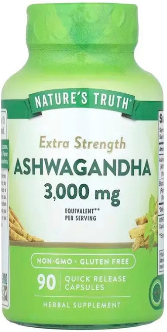 Ашваганда для нервной системы Nature's Truth Extra Strength Ashwagan 3000 мг 90 капс Киев - изображение 1