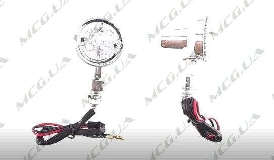 Поворот светодиодный, ОРИОН (7 LED, хром, прозрачное стекло) JS Мукачево - изображение 1