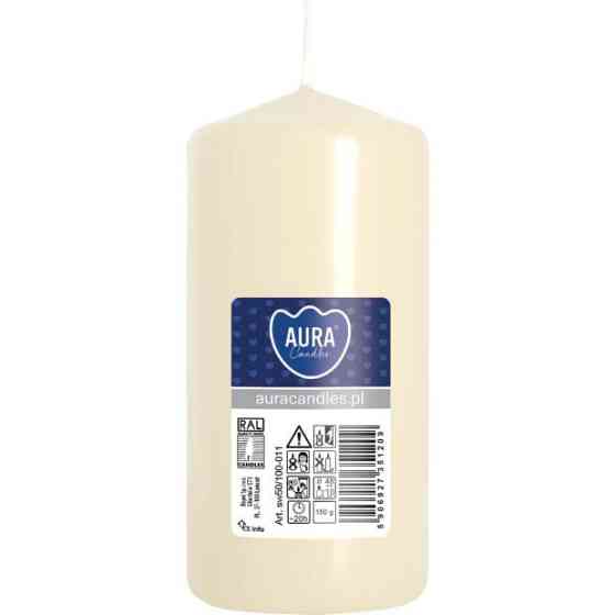 Свічка столова циліндр Bispol AURA Candles sw50_100_011 Молочний Киев