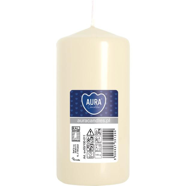 Свічка столова циліндр Bispol AURA Candles sw50_100_011 Молочний Киев - изображение 1