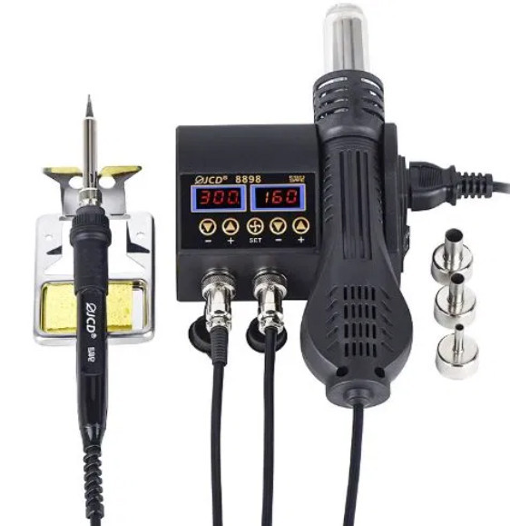 Новая паяльная станция JCD 8898 - паяльник 80Вт, фен-750Вт Киев - изображение 2