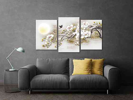 Модульная картина в гостиную / спальню  Магнолія   Art-743_3 100x150 см Київ