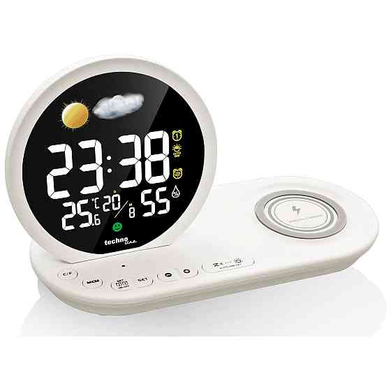 Годинник настільний Technoline WT427 Wireless Mobile Charging White (WT427) Киев