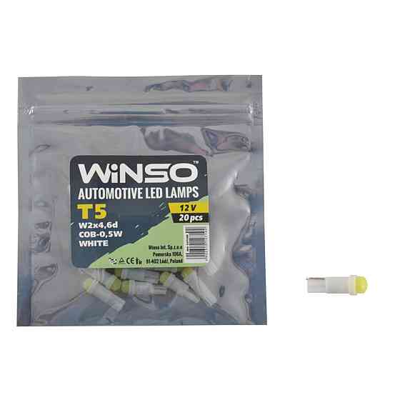 LED автолампа Winso 12V COB T5 W2x4.6d, 20шт Київ