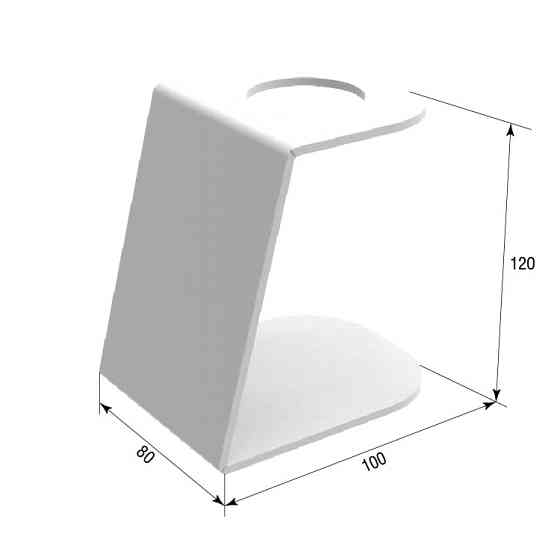 Підставка EKOSTAR для вафельного ріжка на 1шт. Біла. Акрил 3 мм Київ