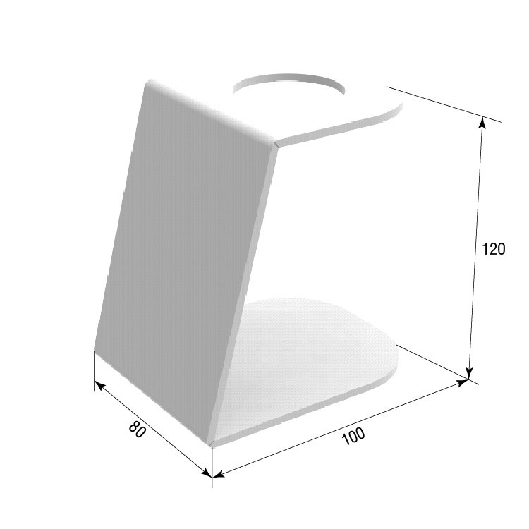 Підставка EKOSTAR для вафельного ріжка на 1шт. Біла. Акрил 3 мм Київ - фото 4
