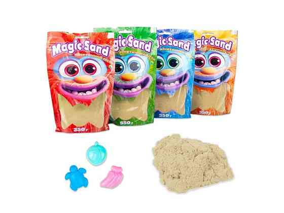 Кинетический песок Magic sand в пакете 39402-9 0.350кг Синий ТМ STRATEG Киев
