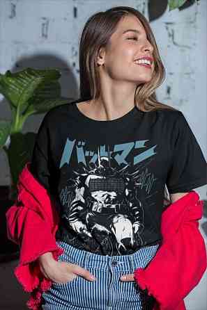 Футболка для мальчика аниме Батман Мигхт Суперхеро Комик оверсайз (рост от 165 до 180 ) Черний AnimeJ0218m Днепр