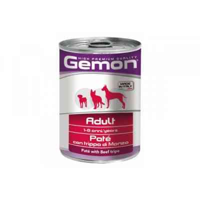 Консервы для собак Gemon Dog Wet Adult паштет с говяжьим рубцом 400 г (8009470387804) Винница
