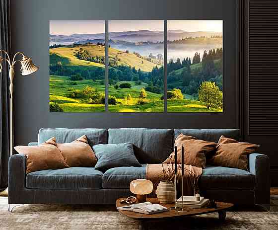 Модульная картина в гостиную / спальню  Гірський масив   ART-237_3A 100х150 см Киев