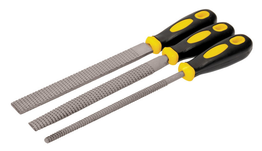 MASTERTOOL Рашпілі по дереву MASTERTOOL 200 мм набір 3 шт плоский/круглий/напівкруглий 06-0330 Коломыя - изображение 1