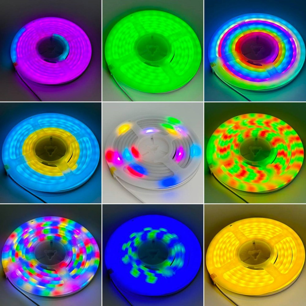 Розумна неонова стрічка RGB від USB, 5м, з Bluetooth + Пульт, SFK-11 / Гнучкий неон / Гнучка світлодіодна стрічка Київ - фото 5