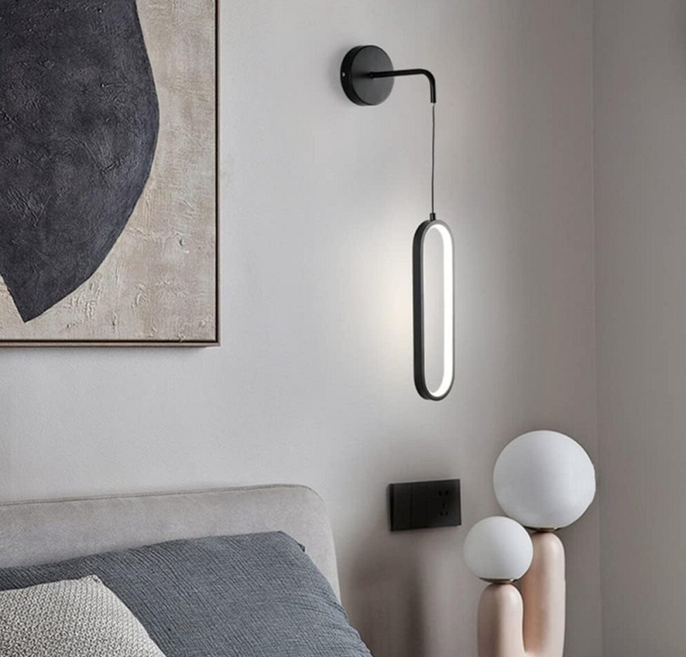 VALESO Бра настінне світлодіодне акрилове VALESO ph207 для спальні та вітальні 40W Чорне Коломия - фото 6