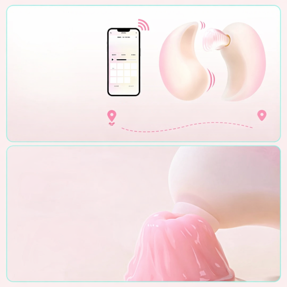 Набір 2в1 Zemalia Bao Yue +APP з вібро і вакуумним стимулятором, градієнтний рожевий Sex Aura Київ - фото 7