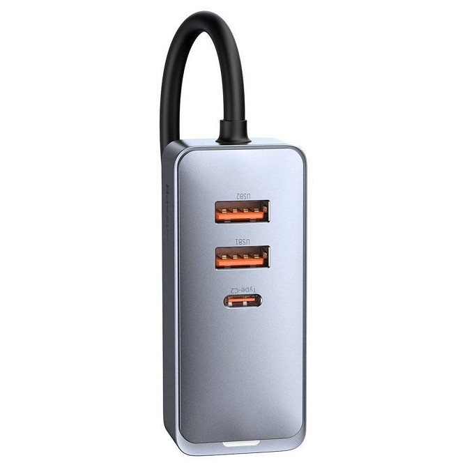Автомобільний зарядний пристрій Baseus Share Together PPS multi-port 120W CCBT-A0G (сіре) Миколаїв - фото 4