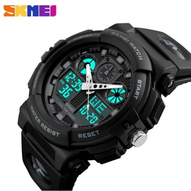 Чоловічий водонепроникний годинник Skmei 1270 Чорний Вінниця - фото 2