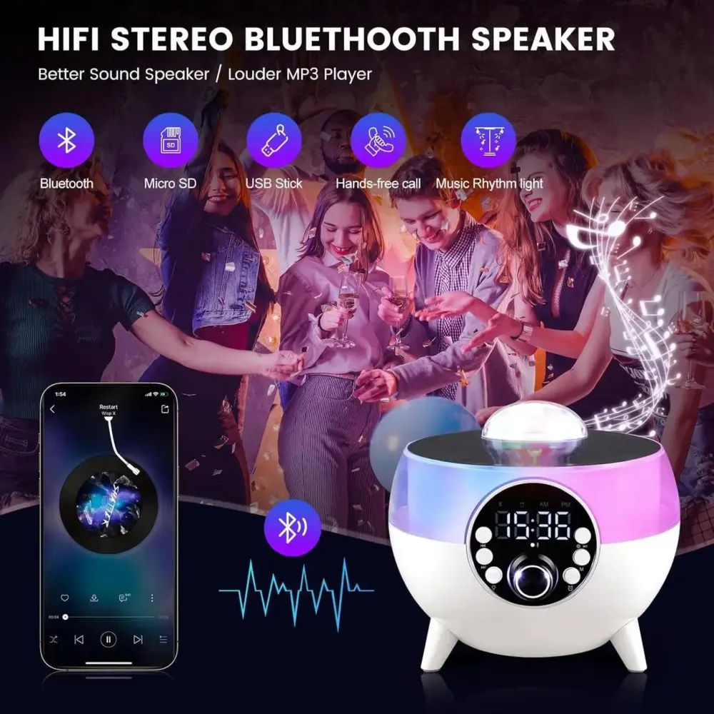 Портативная Bluetooth колонка с RGB-подсветкой, беспроводная колонка с диско-шаром на ножках BLTH-0322 Коломыя - изображение 4