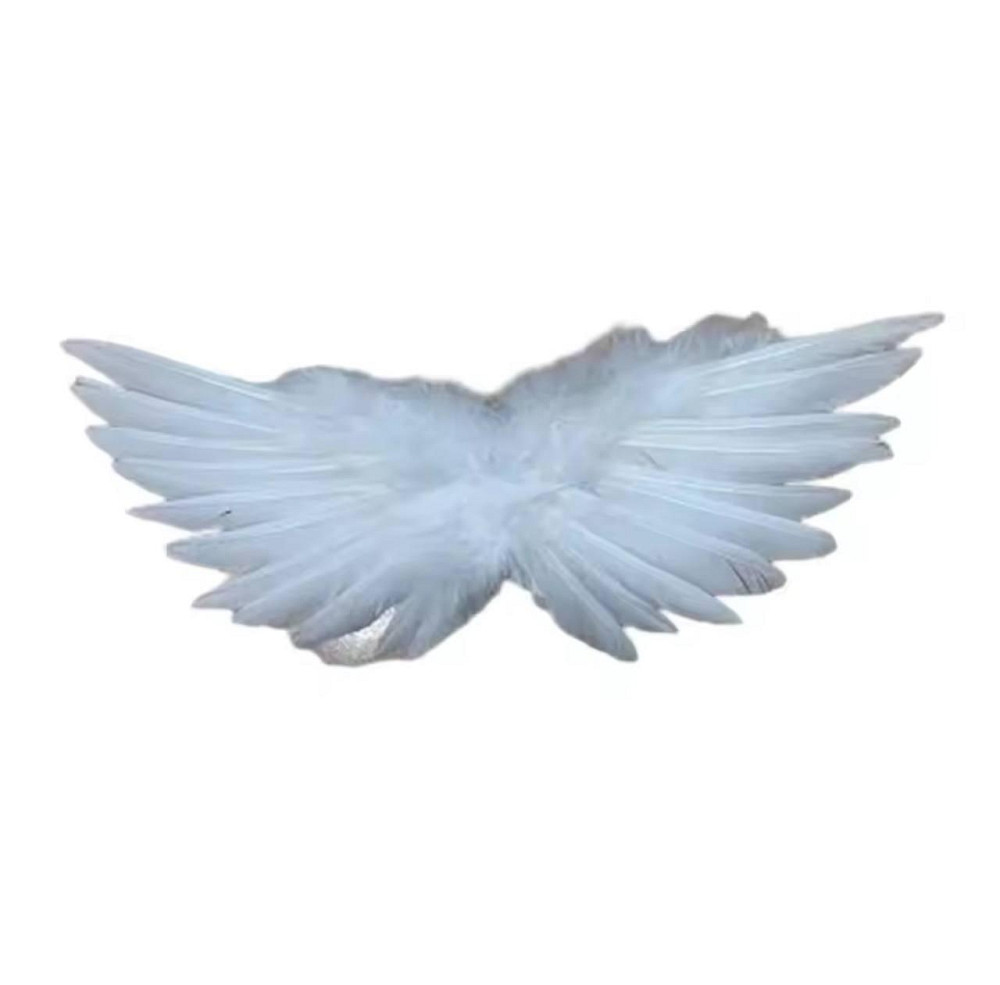 Крила янгола білі з пір'я для ляльок (21*9 см). Аксесуари для іграшок. Колір білий Київ - фото 2