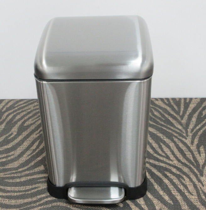 Квадратне сміттєве відро Mixxus Style-TC0106 з плавним закриванням 6 л, нержавіюча сталь Харків - фото 15