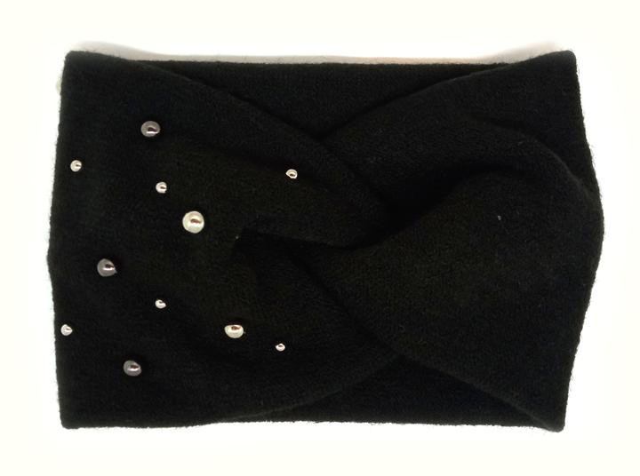 Повязка на голову теплая черного цвета Киев - изображение 1