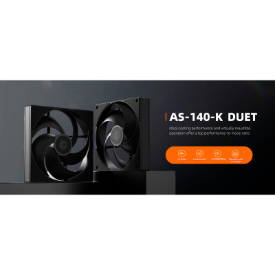 Кулер для корпуса ID-Cooling Вентилятор ID-Cooling AS-140-K Duet Black (AS-140-K DUET) Винница - изображение 10