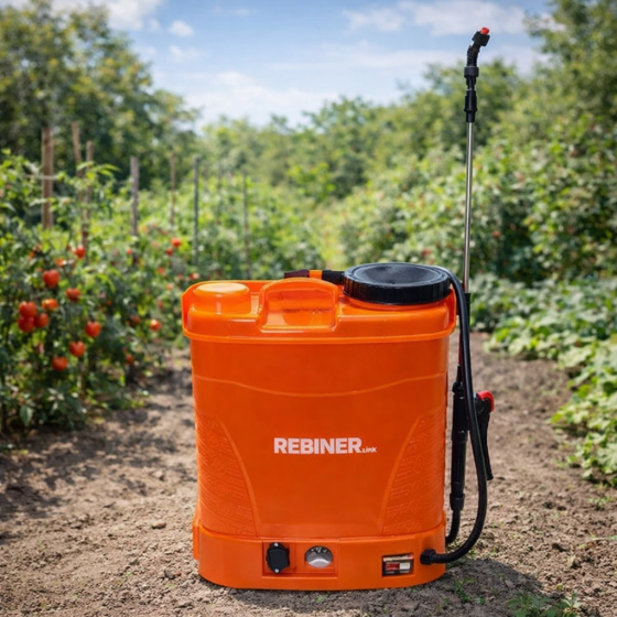 Акумуляторний обприскувач садовий Rebiner  12 літрів ,Акумуляторний обприскувач садовий 12 В 8 Аг Львів
