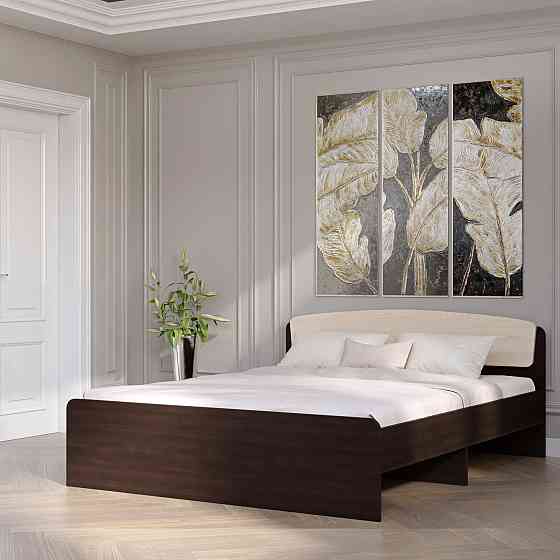 Ліжко двоспальне Еверест Асторія (без ящиків) 160х200 см венге/дуб молочний (DTM-2082) Львів