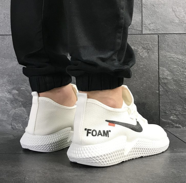 Кросівки Чоловічі Білі Тканинні Boost Пінка в стилі N!ke (розміри: 44,45) Дніпро - фото 7