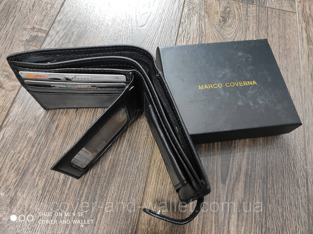 Малый мужской кожаный кошелёк из натуральной кожи  Marco Coverna M14 Киев - изображение 7