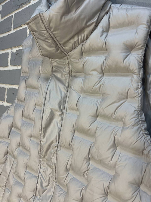 Жилет женский A-N 8040 стеганый средней длины воротник стойка аэропух светло серый, светло-серый, 44 Киев - изображение 14