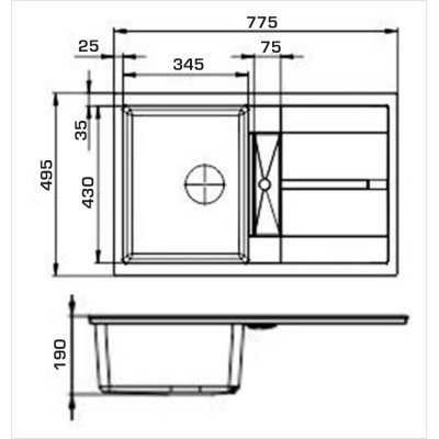 Мийка кухонна GRANADO VALENCIA black shine (gr0701) Вінниця - фото 6