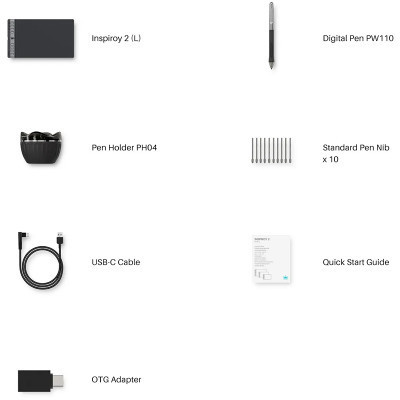 Графический планшет Huion Inspiroy 2 L (H1061P) Винница - изображение 3