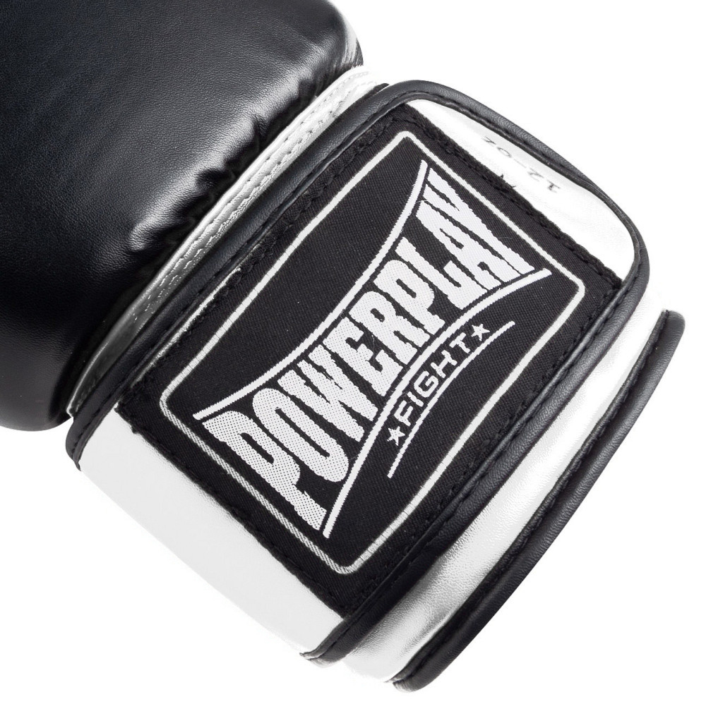 Боксерские перчатки PowerPlay 3004 Classic Черно-Белые 14 унций Киев - изображение 9