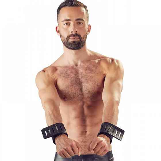 Мужские наручники кожаные ZADO Fetish Leather Wrist Restraints черные, S-L Sex Aura Киев