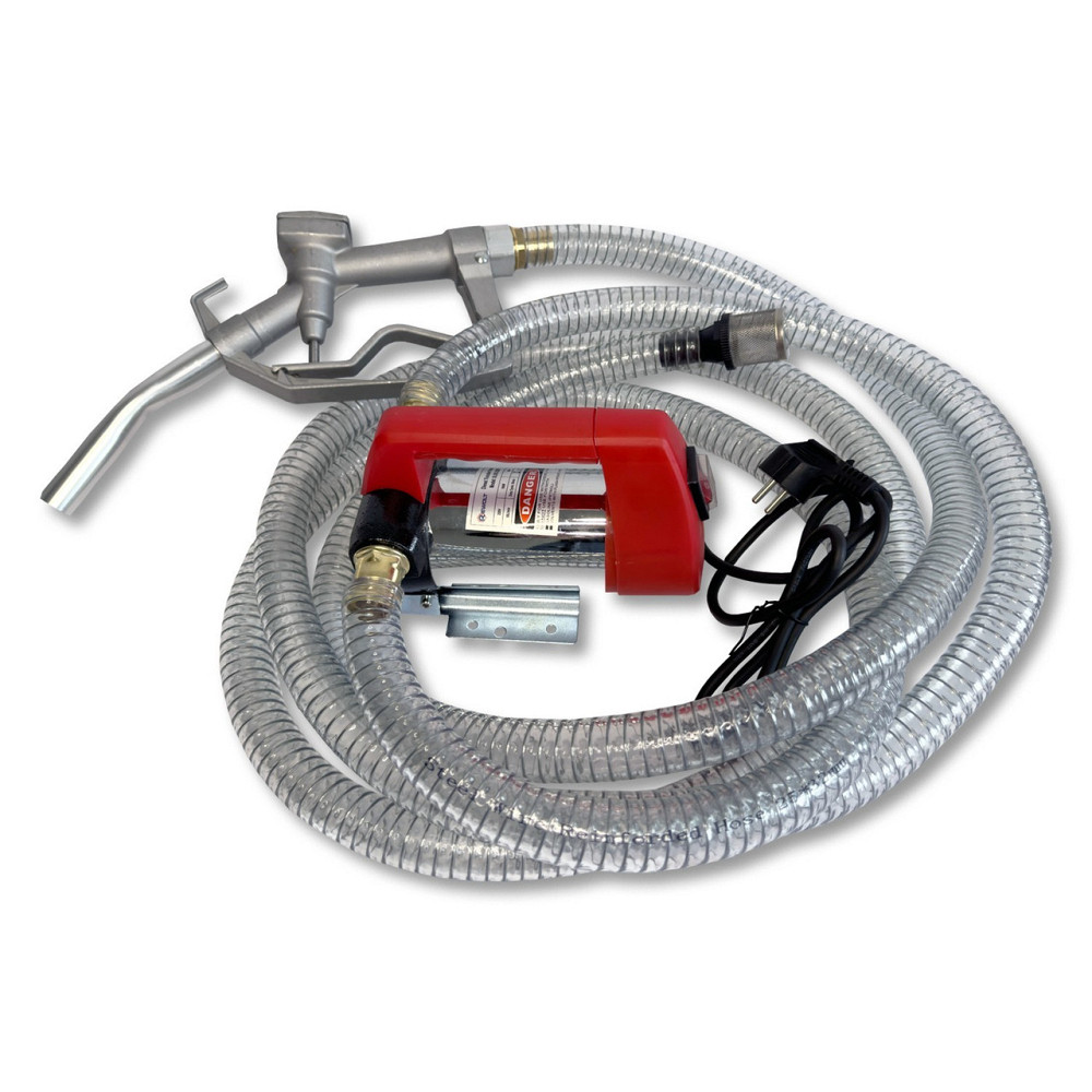 Установка для перекачки дизеля REWOLT RE SL002B-220V (насос, топливный пистолет, шланги) 220в 50л/мин Чернигов - изображение 1